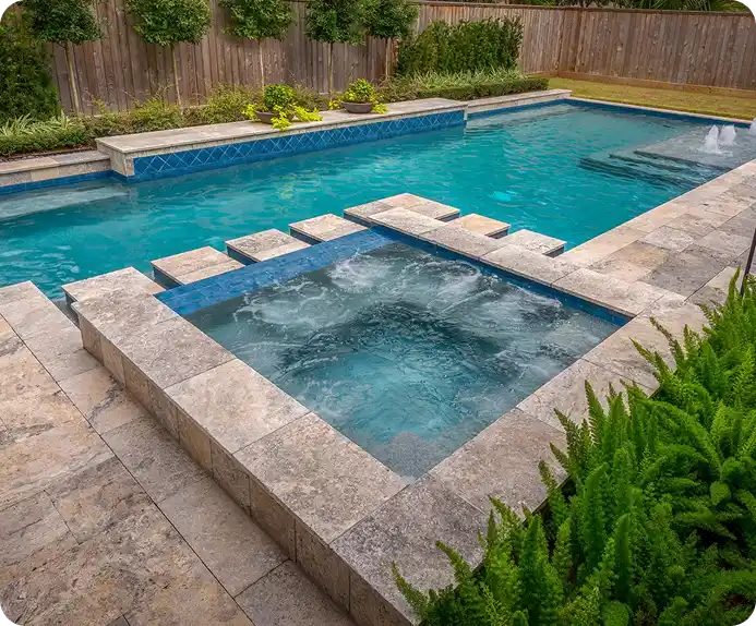Pool and spa setup