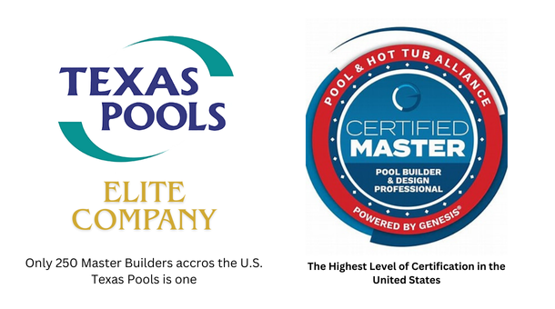 Texas Pools Inc only one of a few builders designated as a Master Builder