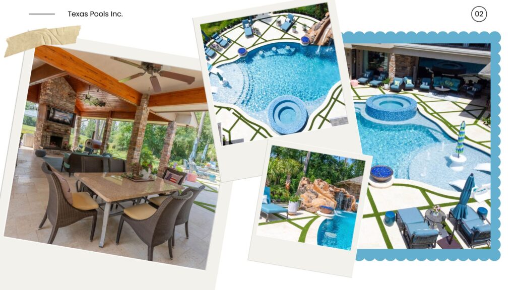 Seamless transition from indoor living room to outdoor patio paradise